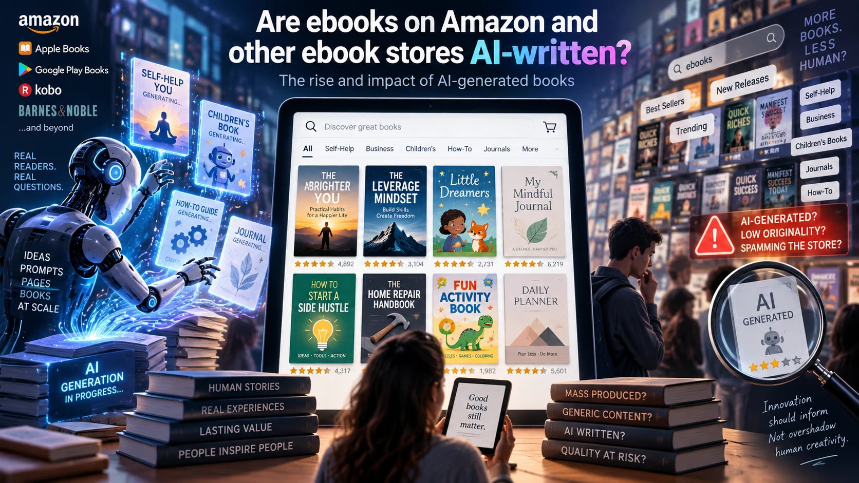 Are Ebooks on Amazon and Other Ebook Stores AI-Written?