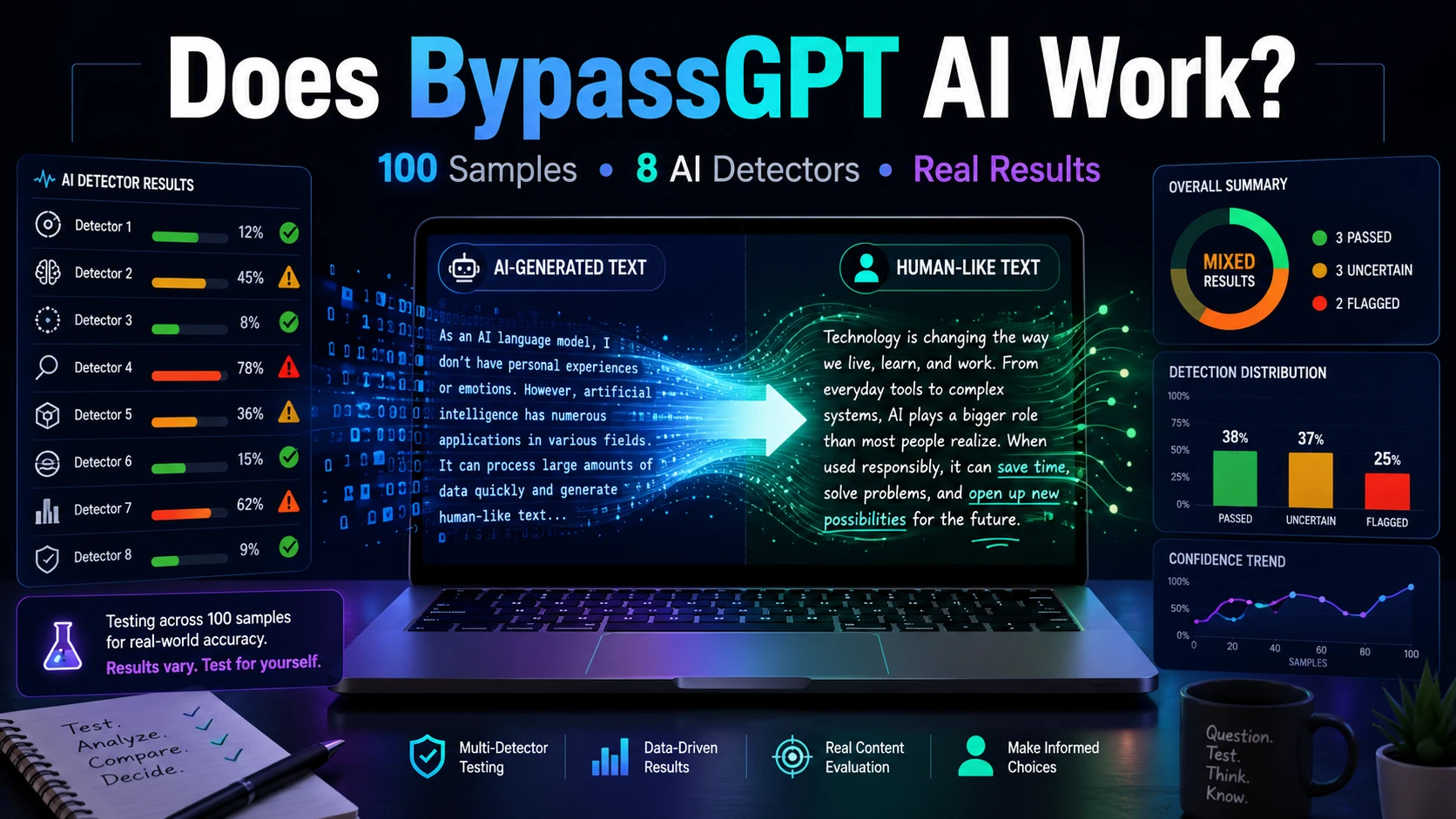 Does BypassGPT AI Work? We Tested 100 Samples Across Eight AI Detectors