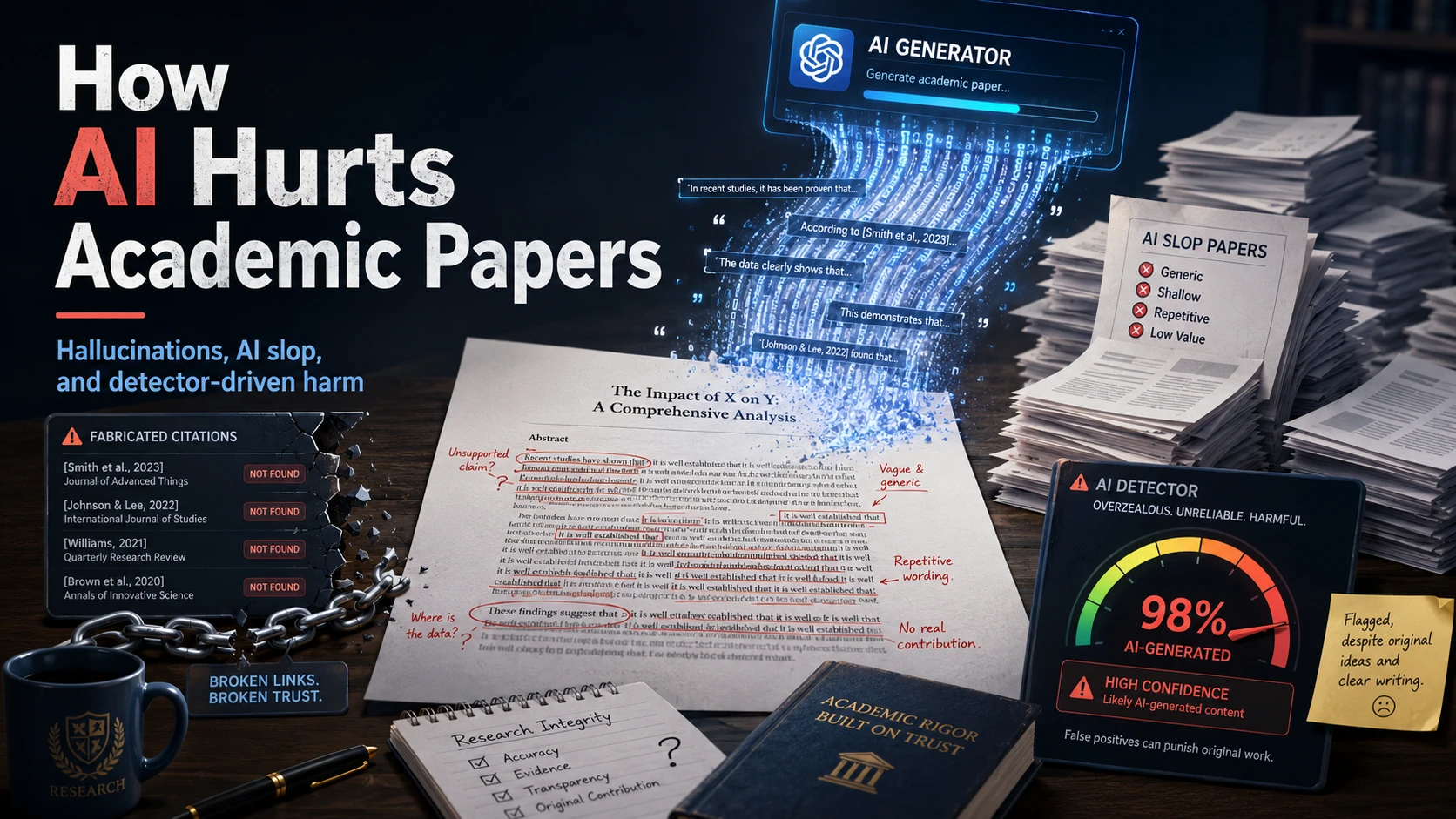 How LLMs Can Degrade Academic Papers?
