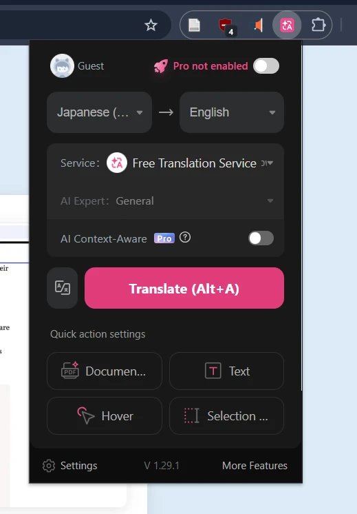 Immersive Translate Extension