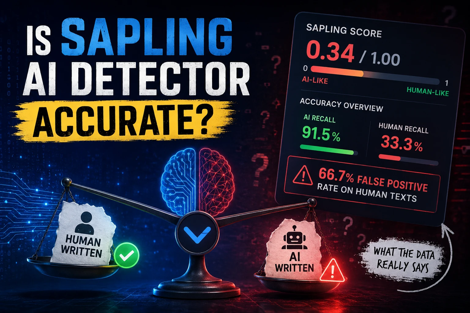 Is Sapling AI detector accurate? A data-backed look at 160 samples