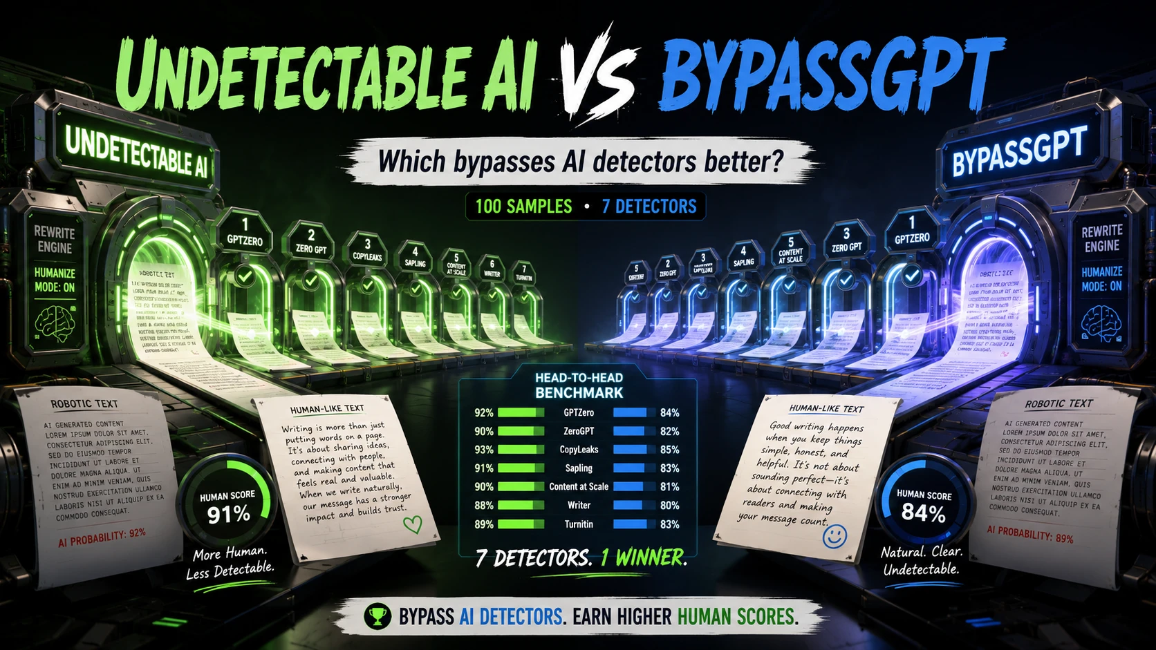 Undetectable AI vs BypassGPT Which One Actually Bypasses AI Detectors Better?