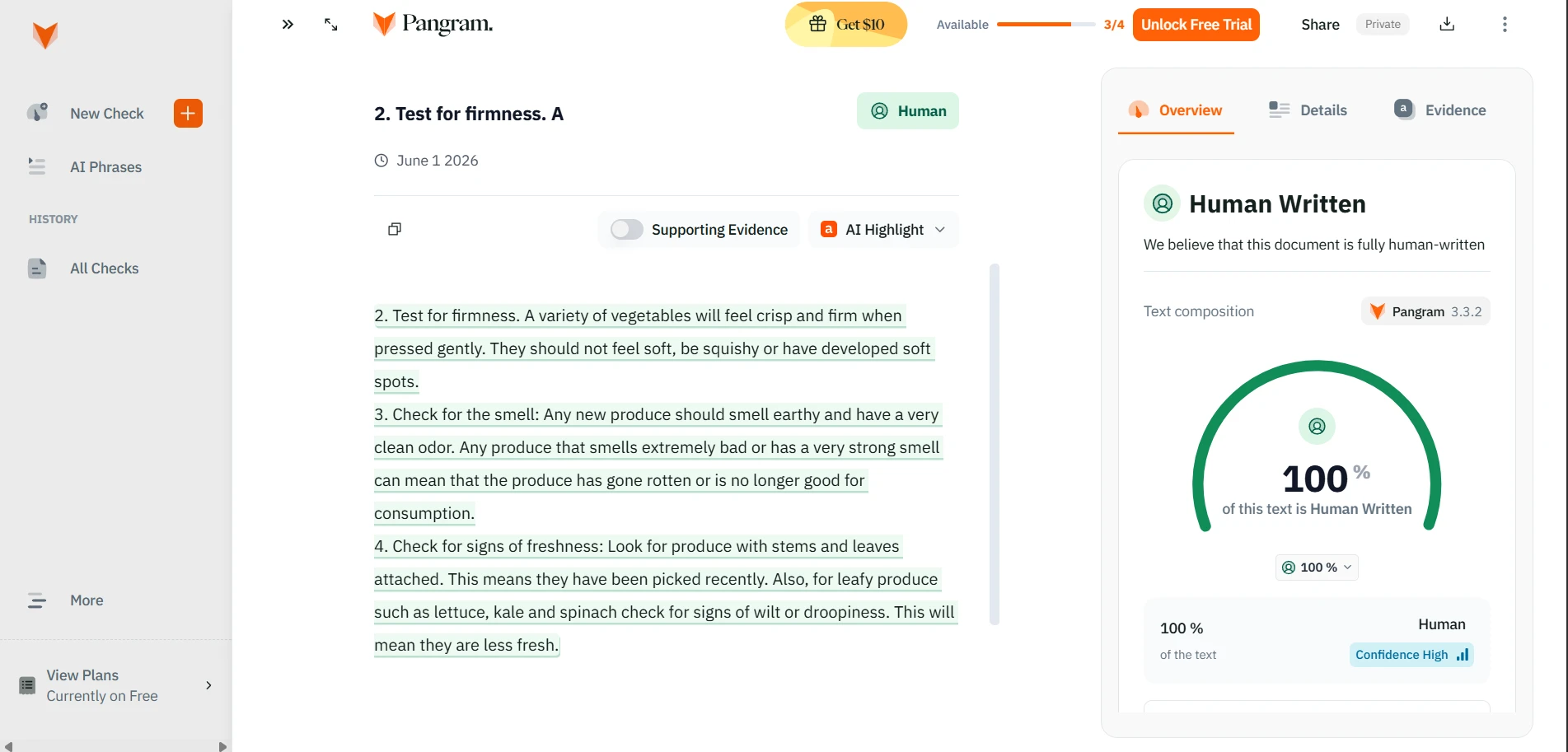 Pangram result example 5