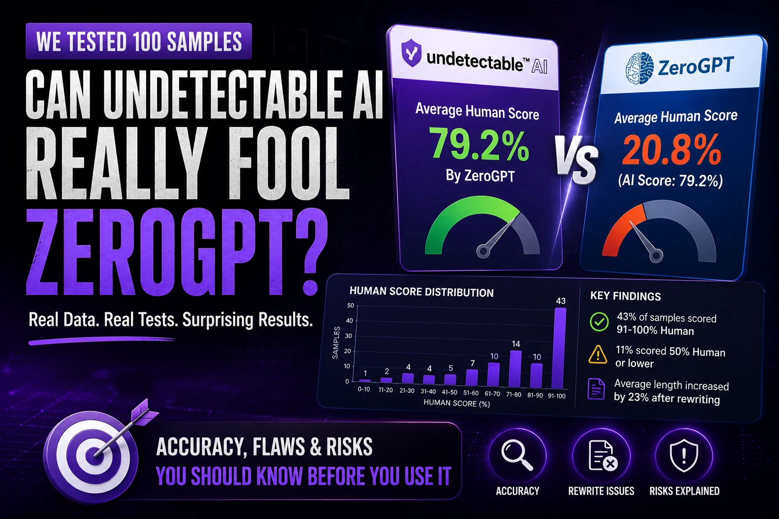 Can Undetectable AI Bypass ZeroGPT? I Tested 100 Rewrites, and the Answer Is More Complicated Than the Hype