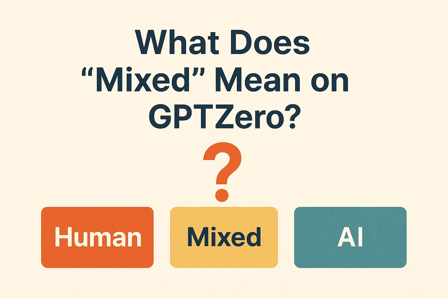 [GPTZero] What Does "Mixed" Mean on GPTZero?