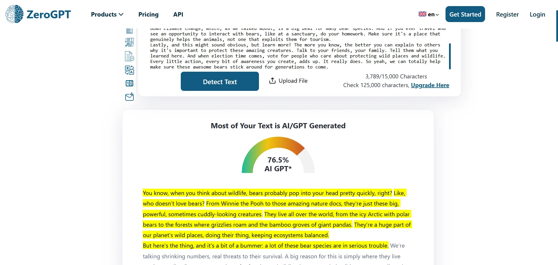 distribution of zerogpt scores on gemini